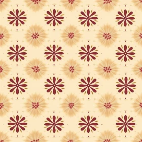 Intricate Floral Pattern on Beige Background