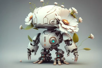 Robot Art: A Playful Fusion of Flowers and Technology