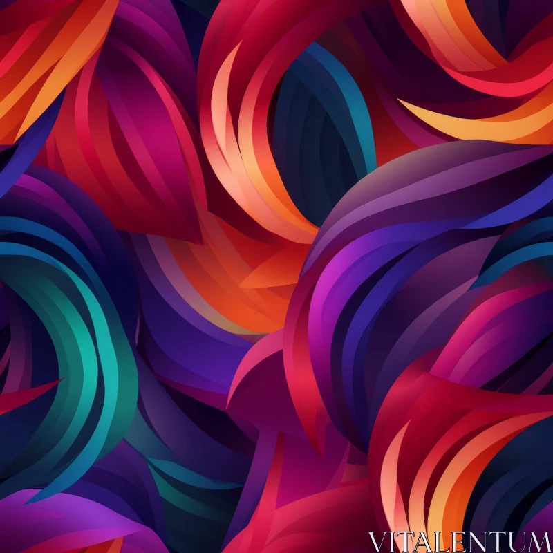 Colorful Waves Pattern for Design Projects AI Image