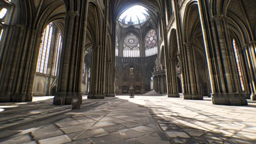 Gothic Cathedral Interior | 3D Rendering