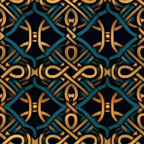Intricate Celtic Knot Seamless Pattern - Fabric & Wallpaper Design