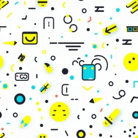 Cheerful Geometric Vector Seamless Pattern