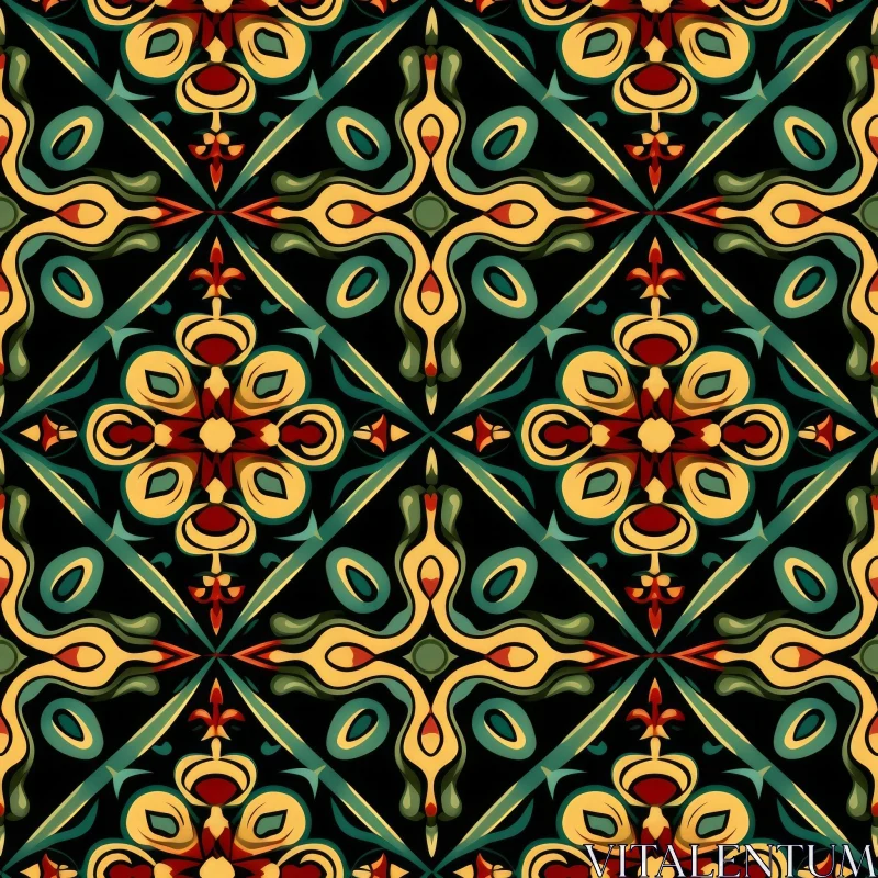 AI ART Colorful Moroccan Tiles Pattern for Home Decor