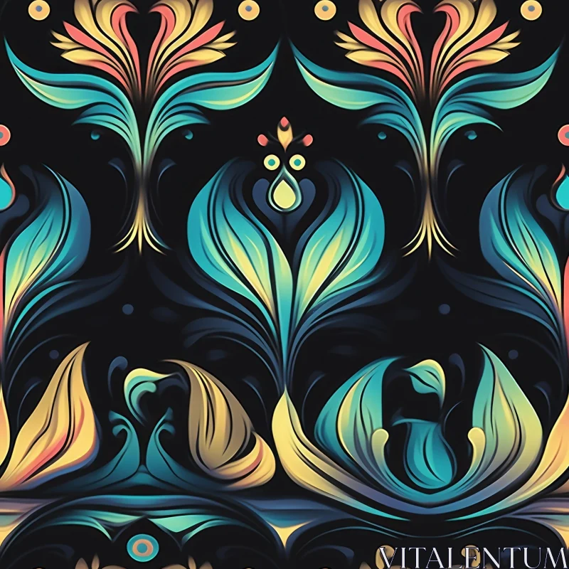 Luxurious Floral Pattern Design AI Image