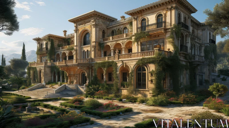 AI ART Luxurious Mansion with Exquisite Garden | Architecture Art