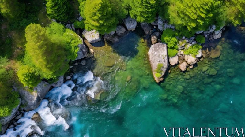 Serene Mountain River View AI Image