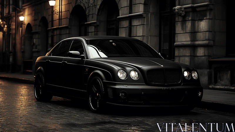 Black Bentley Car Wallpaper - Elegant and Luxurious AI Image