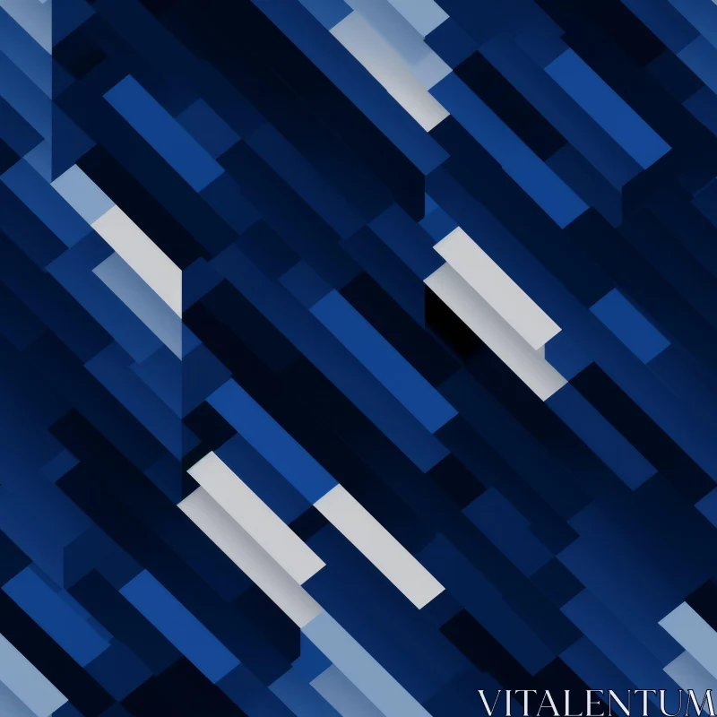 AI ART Blue Geometric Pattern Background