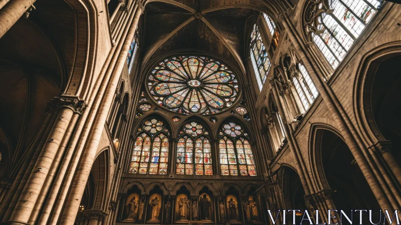 Intricate Interior of a Gothic Cathedral - Captivating Architecture AI Image