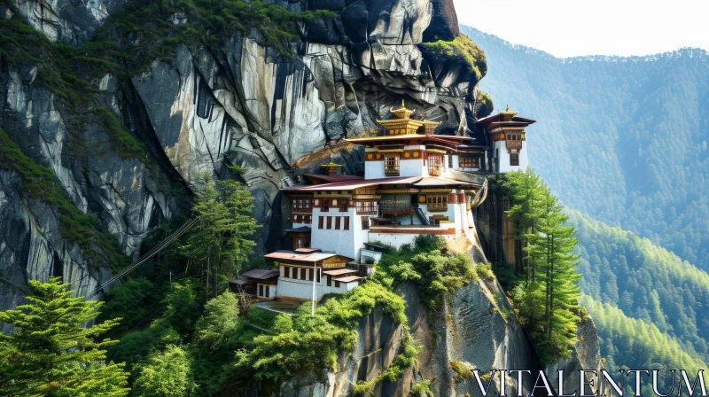Monastery in the Himalayas: A Breathtaking Wonder of Nature AI Image