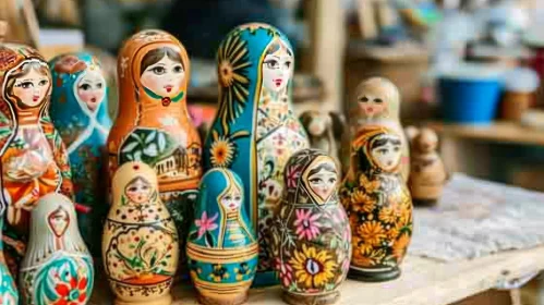 Russian Nesting Dolls - Traditional Folk Art Collection