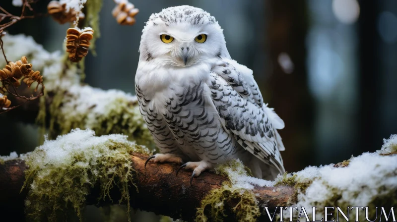 AI ART Snowy Owl Wildlife Photography in Winter