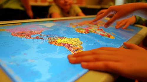 Interactive World Map for Children: Exploring Countries and Cultures