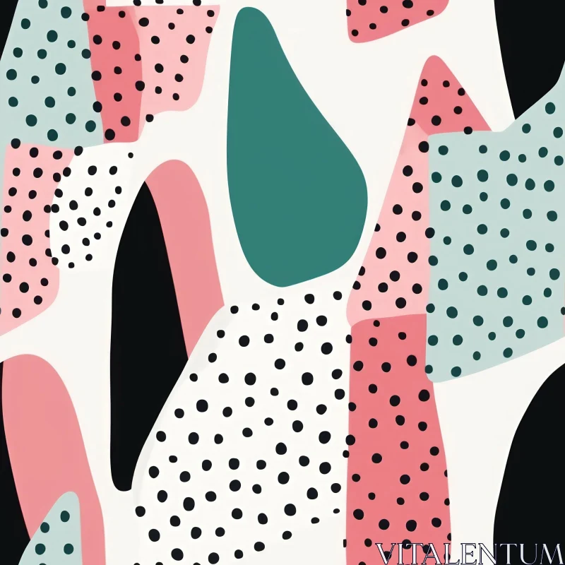 AI ART Playful Pastel Abstract Pattern for Fabric & Wallpaper