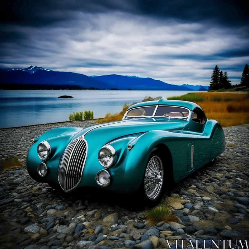 Captivating Classic Sports Car Artwork | Striking Use of Color AI Image