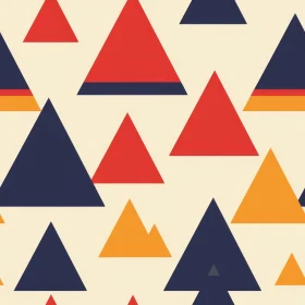 Harmonious Triangle Pattern in Red, Blue, Yellow