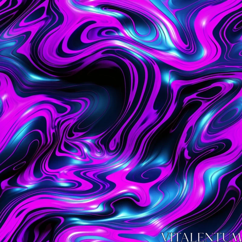AI ART Abstract Liquid Wavy Pattern in Pink, Blue, Black | Background Texture Design