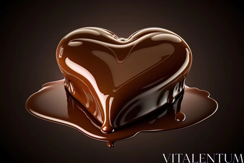 Captivating Chocolate Heart Confectionery in a Cleverly Humorous Style AI Image