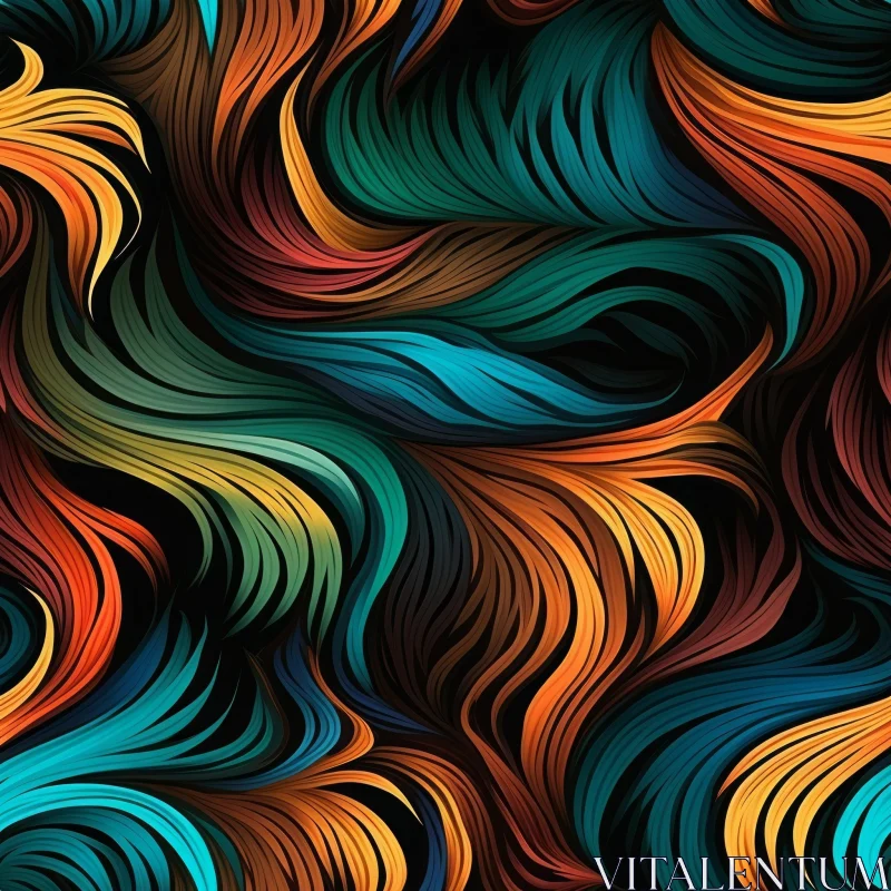AI ART Colorful Abstract Seamless Pattern - Vector Design