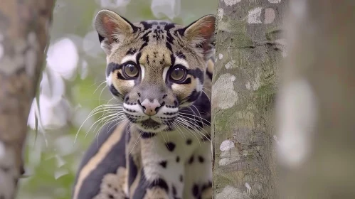 Majestic Clouded Leopard in Jungle