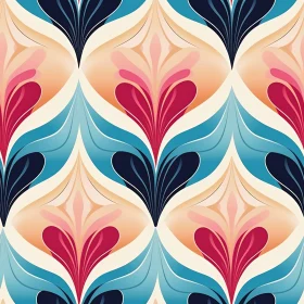 Mid-Century Modern Floral Vector Pattern