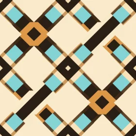 Brown Geometric Diamond Pattern
