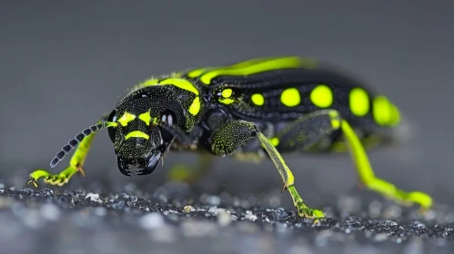 Close-up Black and Yellow Bug Photo