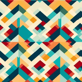 Colorful Geometric Pattern for Fabric and Wallpaper