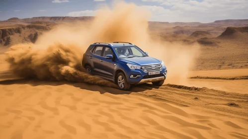 Dynamic SUV in Desert Sands | Eastern and Western Fusion