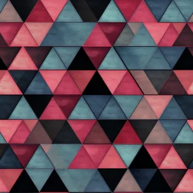 Dynamic Triangle Pattern in Red, Blue, Black