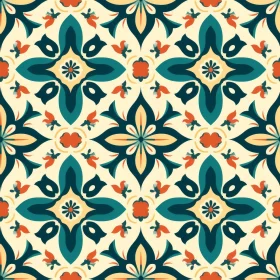 Intricate Moroccan Tile Pattern - Geometric and Floral Design
