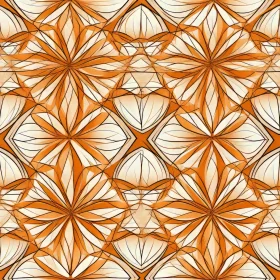 Orange and White Geometric Pattern - Seamless Design