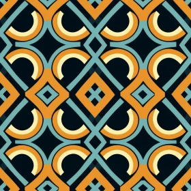 Blue Geometric Vector Pattern - Seamless Design