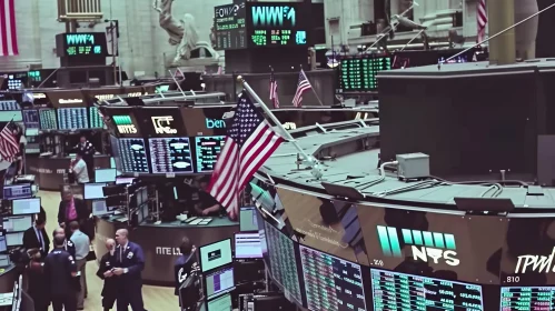 Busy Trading Floor at the New York Stock Exchange (NYSE)
