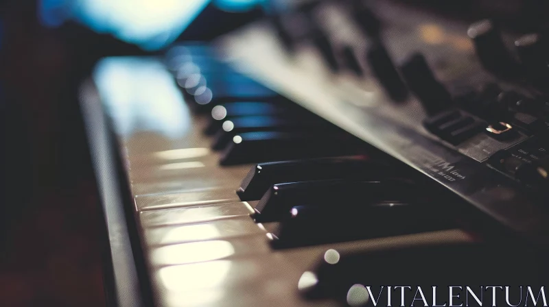 Captivating Piano Keyboard Close-Up | Music Photography AI Image