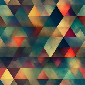 Retro Geometric Triangle Pattern