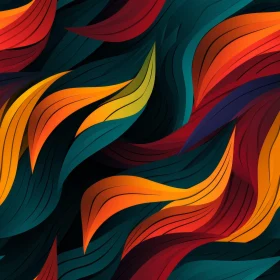 Blue Abstract Waves Composition
