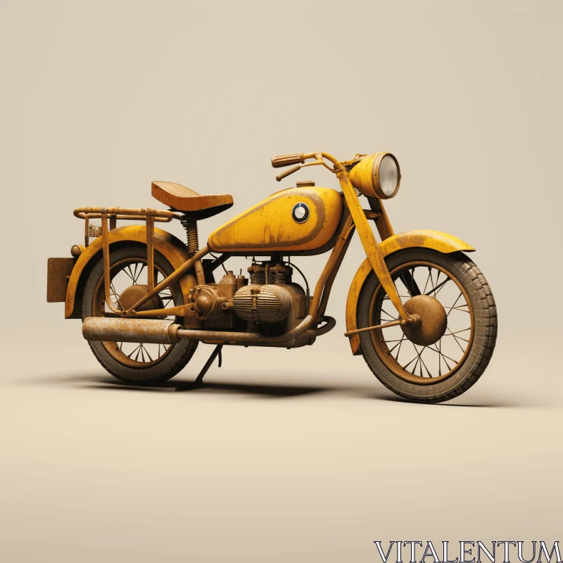 Vintage BMW Motorbike 3D Model | Realistic Rendering AI Image