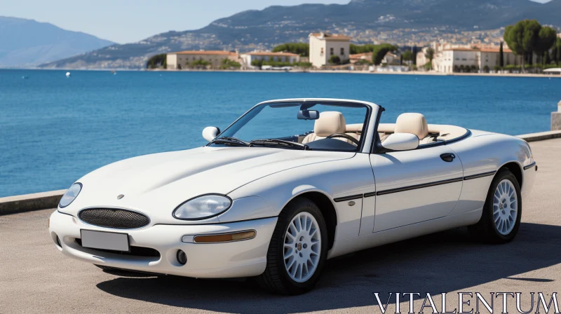 White Convertible: A Majestic Journey of Classic Glamour AI Image