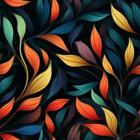 Colorful Leaves Seamless Pattern