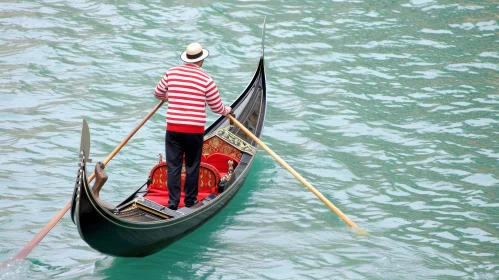 Gondolier in Venice: A Serene Journey through the Canals