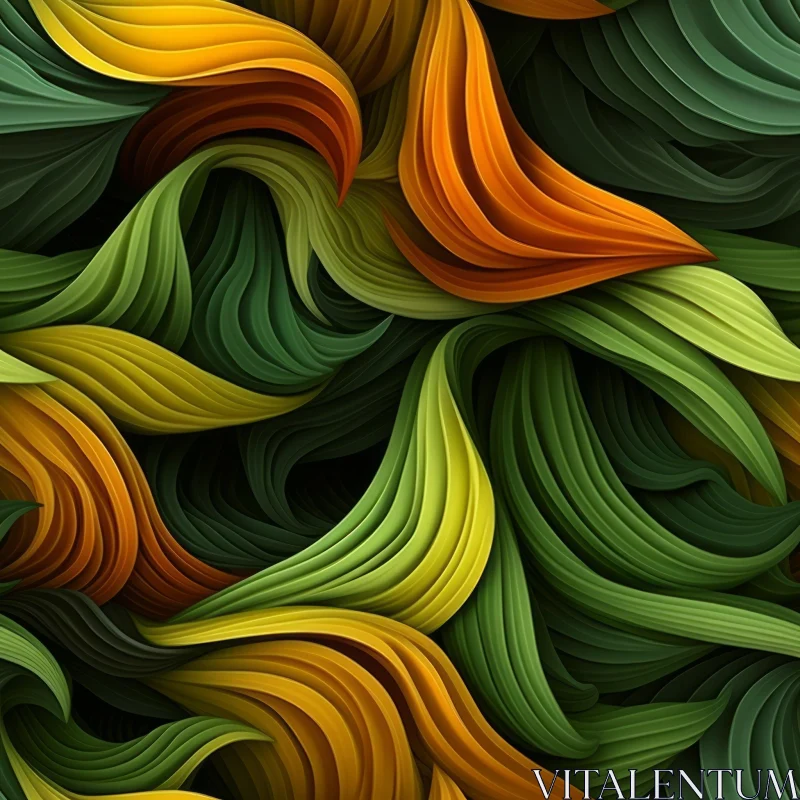 Colorful Abstract Leaves Background AI Image