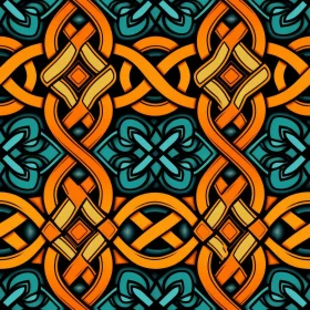 Intricate Celtic Knot Seamless Pattern