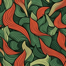Colorful Abstract Leaves Pattern