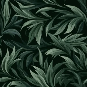 Dark Green Leaves Seamless Pattern