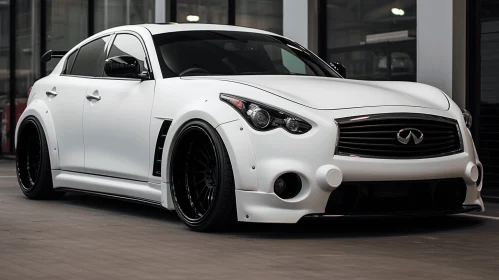 White Infiniti in Front of Offices | Darkly Detailed | UE5