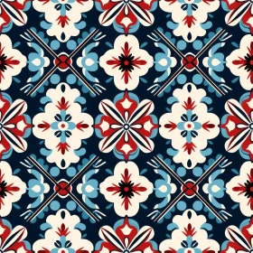 Colorful Geometric Tile Pattern for Web and Home Decor
