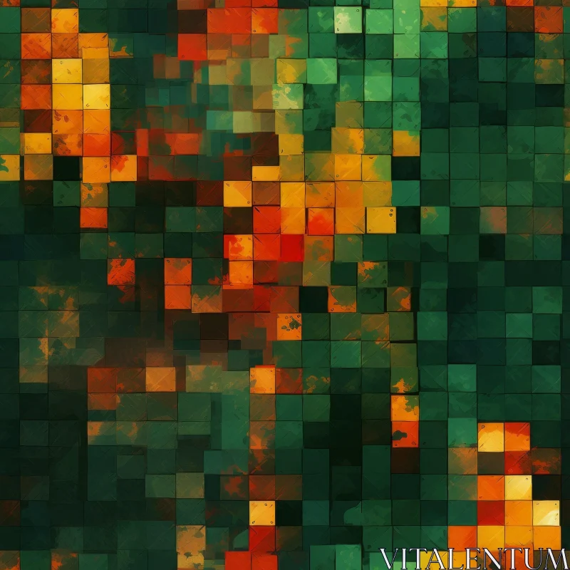 Colorful Mosaic Abstract Painting Background AI Image