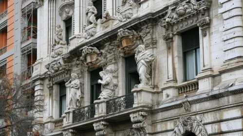 Exquisite Historical Building with Sculptures and Intricate Details