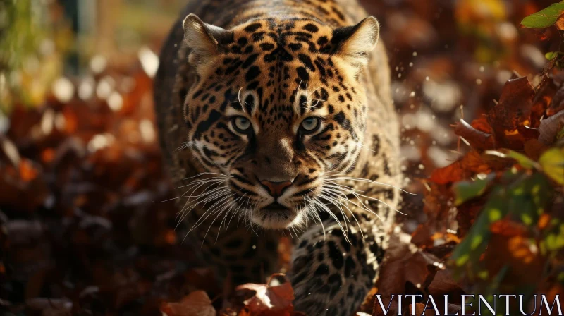 AI ART Majestic Jaguar in Forest - Wildlife Close-up